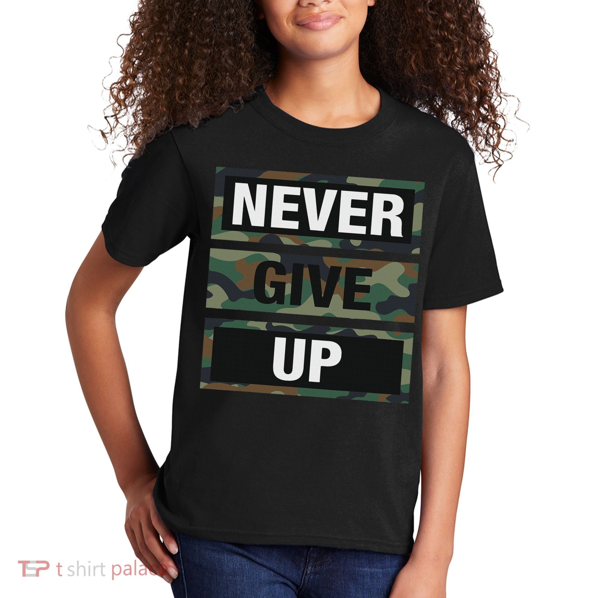 Bahaa's Don't Give Up Illustration Quotes Novelty  Kids T-Shirt