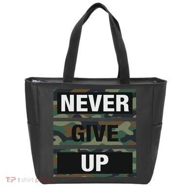 Bahaa's Don't Give Up Illustration Quotes Novelty  Tote Bag