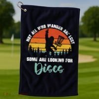 Bigfoot Disc Golf Big Foot Sasquatch Gifts For Golf Towel thumb 1