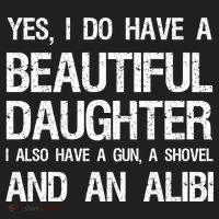 Beautiful Daughter Gun Shovel Alibi Conservative Dad Cool Gift Hat thumb 2