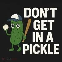 Baseball Don't Get In A Pickle Funny Coaster thumb 2
