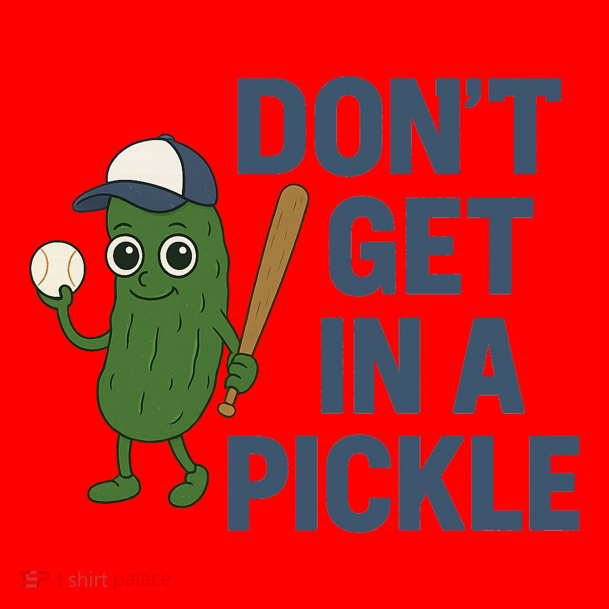 Baseball Don't Get In A Pickle Funny Santa Hat