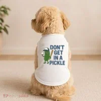 Baseball Don't Get In A Pickle Funny Doggie Tank thumb 2