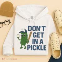 Baseball Don't Get In A Pickle Funny Hoodie thumb 4
