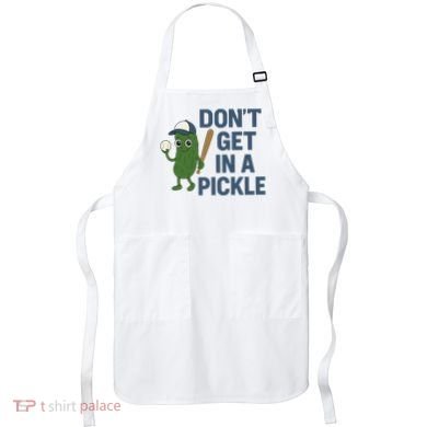 Baseball Don't Get In A Pickle Funny Apron