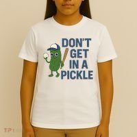 Baseball Don't Get In A Pickle Funny T-Shirt thumb 4