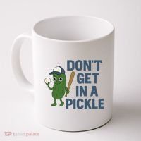 Baseball Don't Get In A Pickle Funny Coffee Mug thumb 0