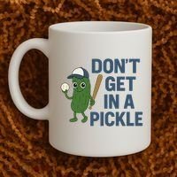 Baseball Don't Get In A Pickle Funny Coffee Mug thumb 2