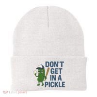 Baseball Don't Get In A Pickle Funny Beanie thumb 0