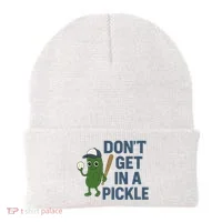 Baseball Don't Get In A Pickle Funny Beanie thumb 0