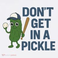 Baseball Don't Get In A Pickle Funny Women's Hoodie thumb 2