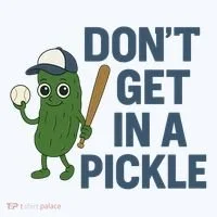Baseball Don't Get In A Pickle Funny Women's Hoodie thumb 2