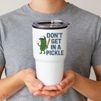 Baseball Don't Get In A Pickle Funny Tumbler thumb 2