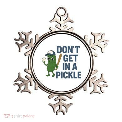Baseball Don't Get In A Pickle Funny Ornament