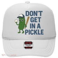 Baseball Don't Get In A Pickle Funny Hat thumb 0