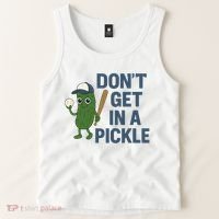 Baseball Don't Get In A Pickle Funny Tank Top thumb 2
