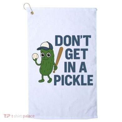 Baseball Don't Get In A Pickle Funny Golf Towel
