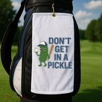Baseball Don't Get In A Pickle Funny Golf Towel thumb 2