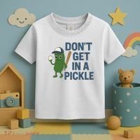 Baseball Don't Get In A Pickle Funny Toddler T-Shirt thumb 3