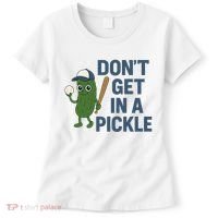 Baseball Don't Get In A Pickle Funny Women's T-Shirt thumb 0