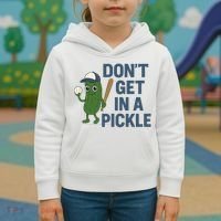 Baseball Don't Get In A Pickle Funny Kids Hoodie thumb 3
