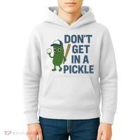 Baseball Don't Get In A Pickle Funny Kids Hoodie thumb 4
