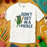 Baseball Don't Get In A Pickle Funny Kids T-Shirt thumb 3