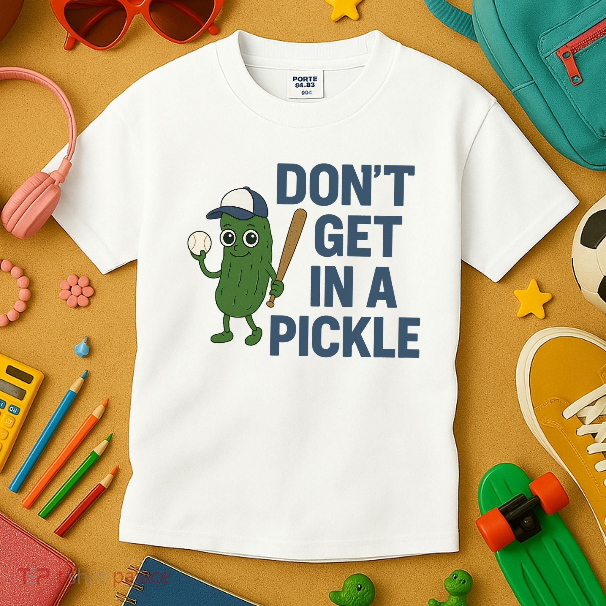 Baseball Don't Get In A Pickle Funny Kids T-Shirt