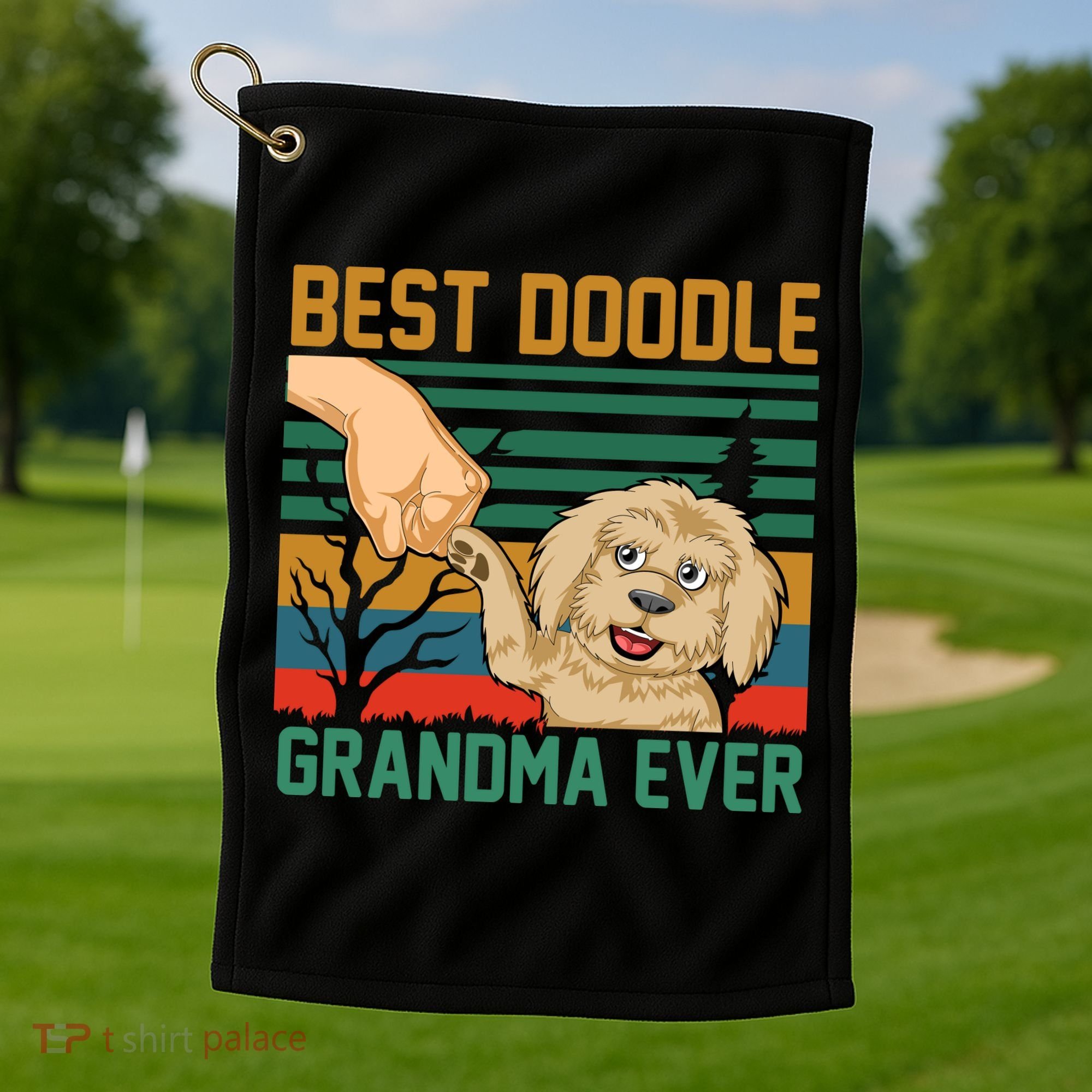 Best Doodle Grandma Ever Golf Towel