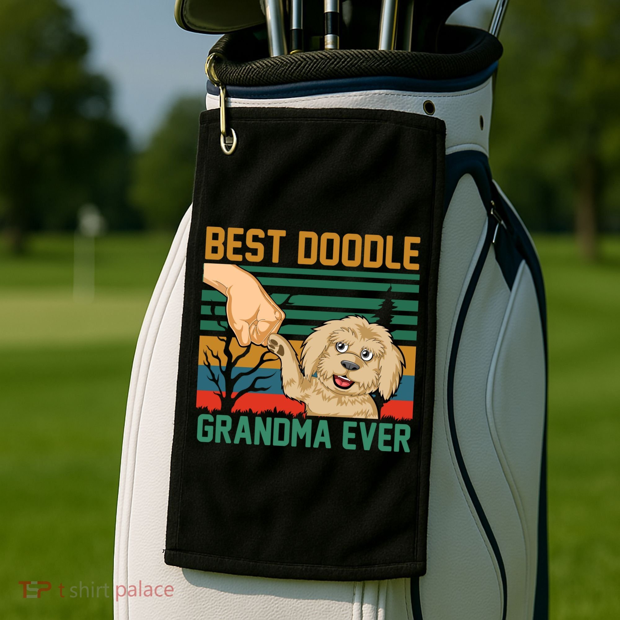 Best Doodle Grandma Ever Golf Towel