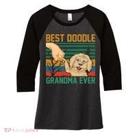 Best Doodle Grandma Ever Women's Tri-Blend 3/4-Sleeve Raglan Shirt thumb 0