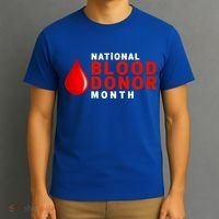 Blood Donor Gift National Volunteer Blood Donor Month Gift T-Shirt thumb 3