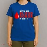 Blood Donor Gift National Volunteer Blood Donor Month Gift T-Shirt thumb 4