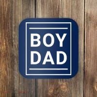 Boy Dad - Gift for Dads with Sons - Best Father - Classic Coaster thumb 0
