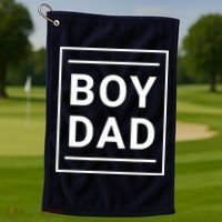 Boy Dad - Gift for Dads with Sons - Best Father - Classic Golf Towel thumb 1