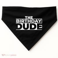 Birthday Dude Graphic Novelty USA-Made Doggie Bandana thumb 0