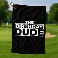 Birthday Dude Graphic Novelty Golf Towel thumb 1