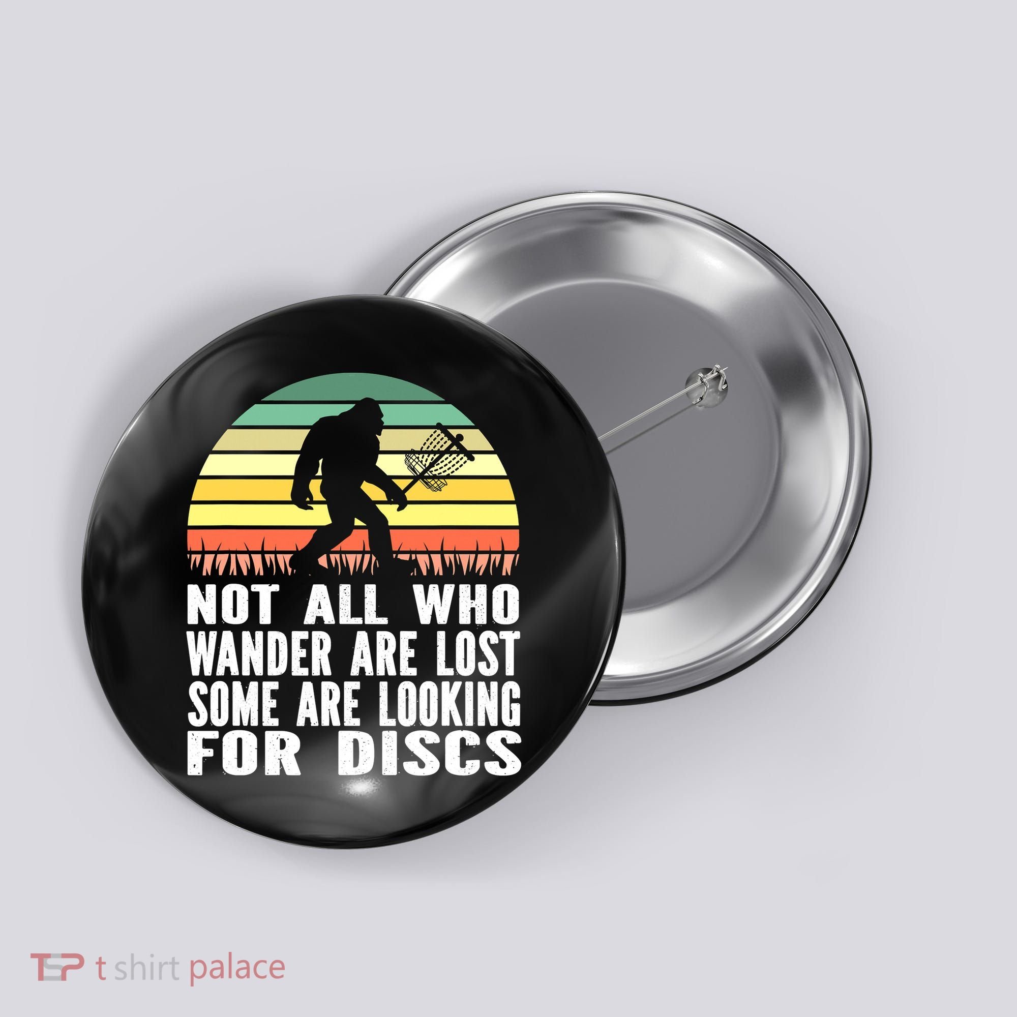 Bigfoot Disc Golf Sasquatch Funny Golf Ultimate Button