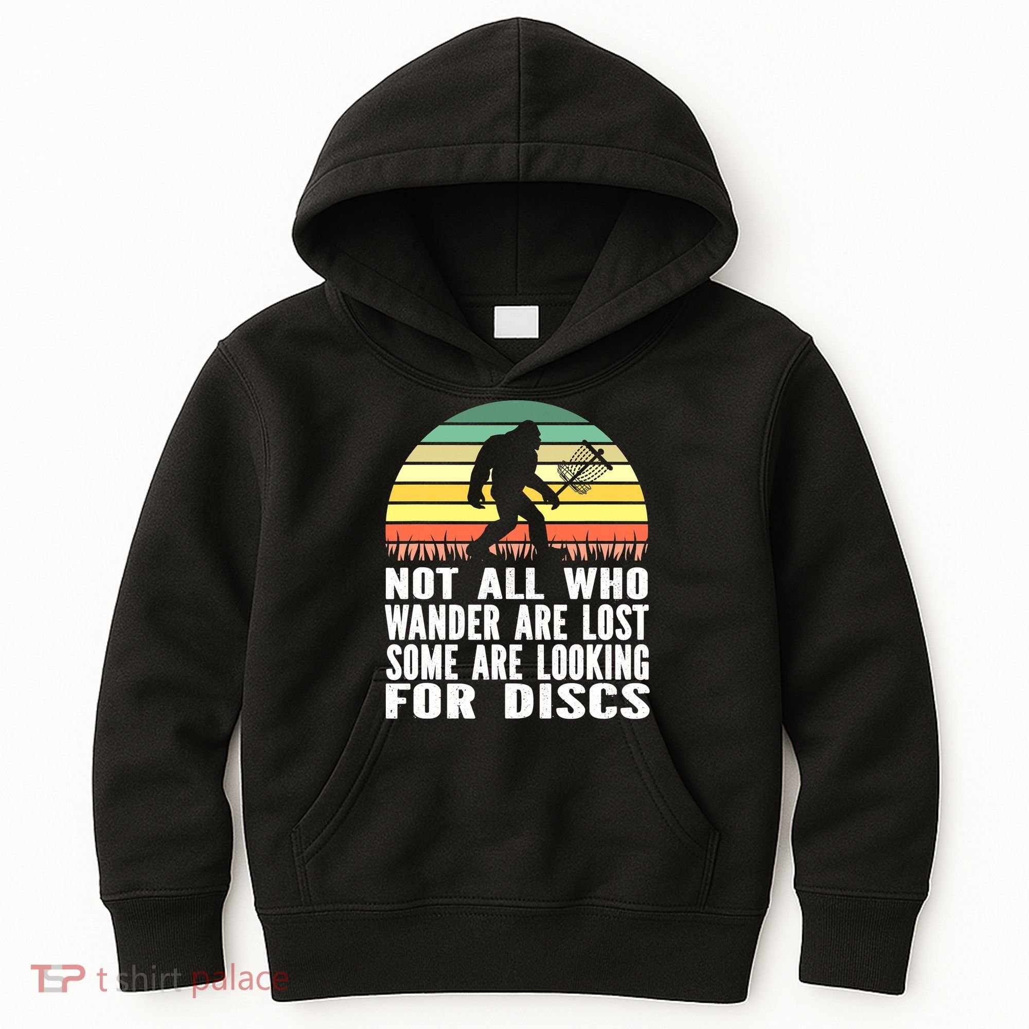 Bigfoot Disc Golf Sasquatch Funny Golf Ultimate Kids Hoodie