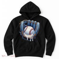 Baseball Drip Glove Ice Cream Drip Sports Hoodie thumb 0