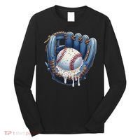 Baseball Drip Glove Ice Cream Drip Sports Long Sleeve Shirt thumb 0