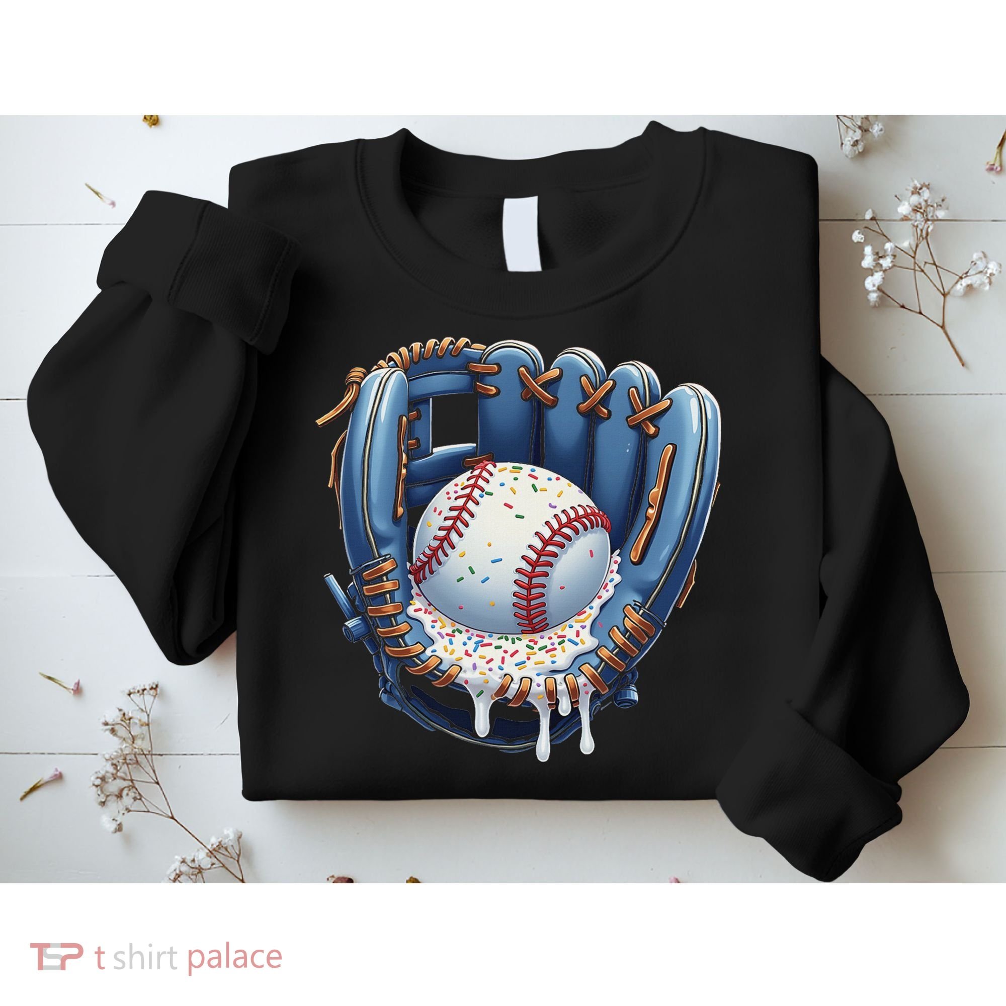 Baseball Drip Glove Ice Cream Drip Sports Sweatshirt