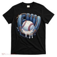 Baseball Drip Glove Ice Cream Drip Sports T-Shirt thumb 0