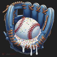 Baseball Drip Glove Ice Cream Drip Sports Beanie thumb 2