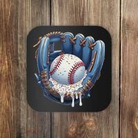 Baseball Drip Glove Ice Cream Drip Sports Coaster thumb 0