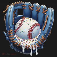 Baseball Drip Glove Ice Cream Drip Sports Coaster thumb 2