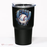 Baseball Drip Glove Ice Cream Drip Sports Tumbler thumb 0