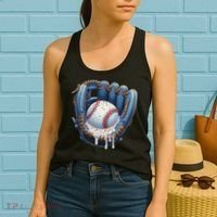 Baseball Drip Glove Ice Cream Drip Sports Women's Tank Top thumb 2