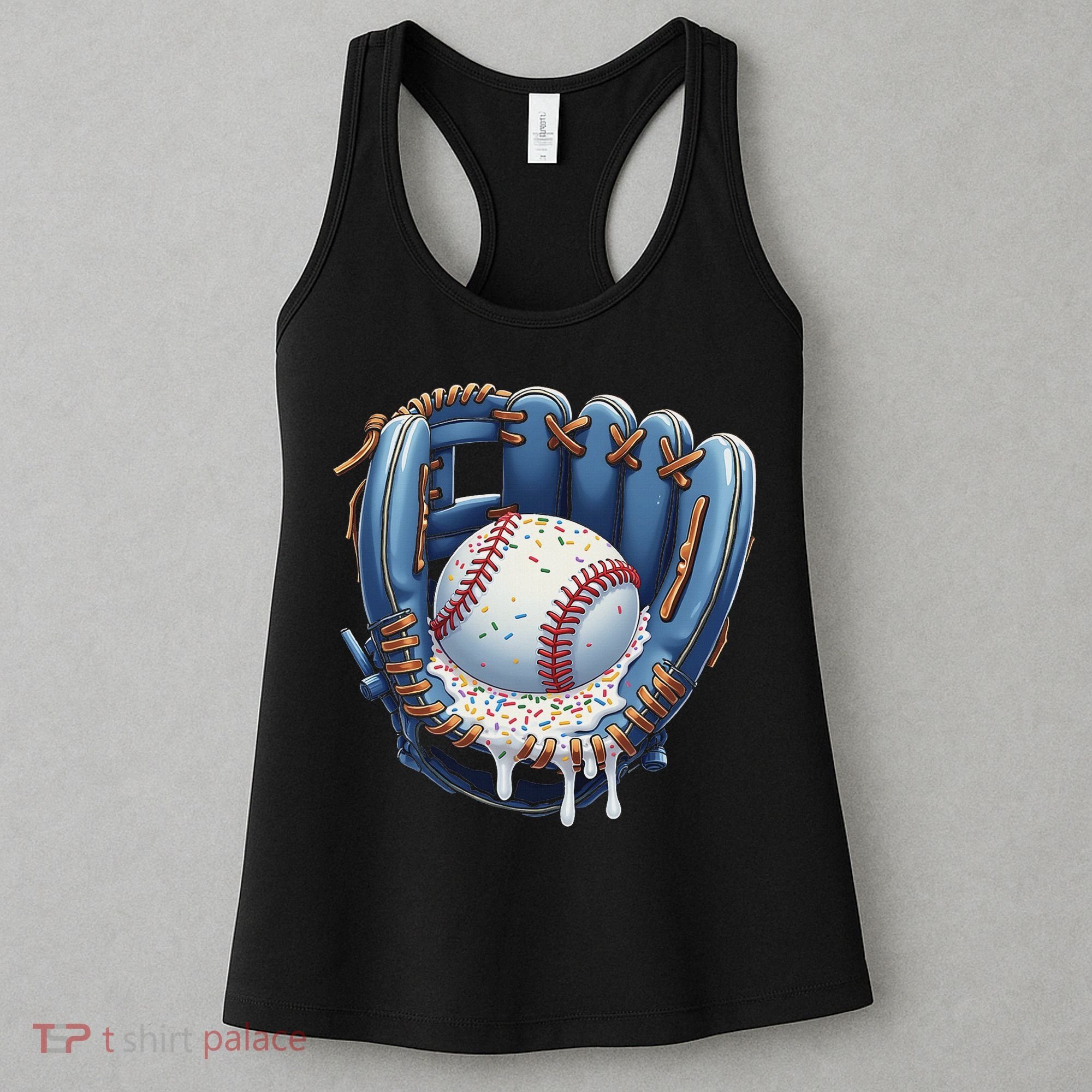Baseball Drip Glove Ice Cream Drip Sports Women's Tank Top