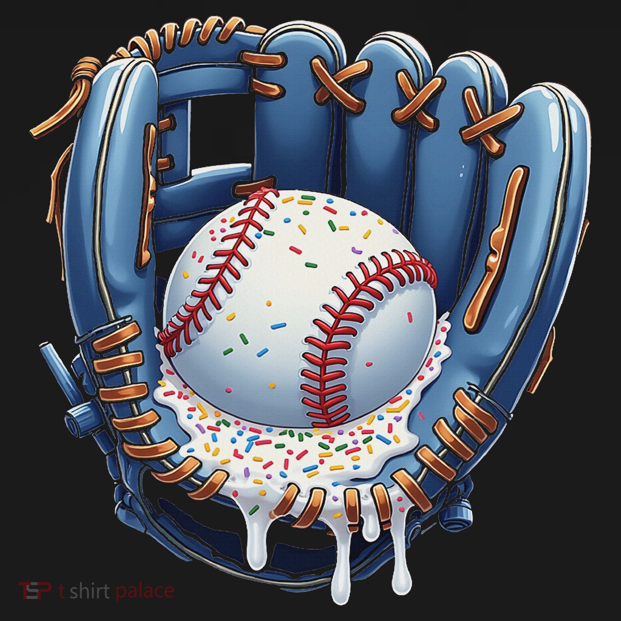 Baseball Drip Glove Ice Cream Drip Sports Women's Tank Top
